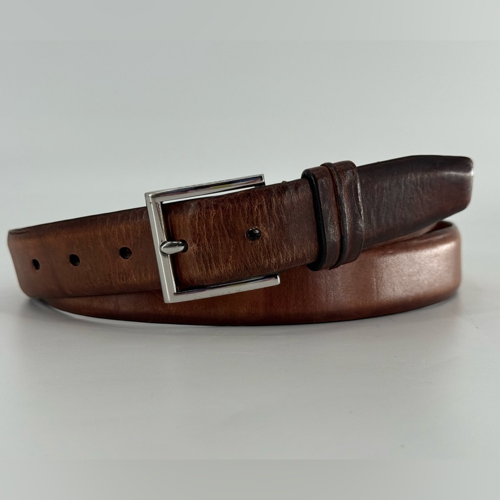 Cole Haan Vintage Tan Brown Leather Belt 44